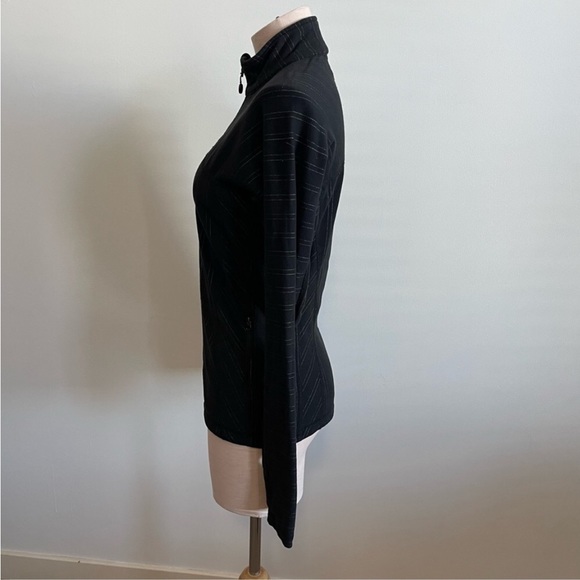 LULULEMON Black Stripe Zip Up Jacket Activewear - Picture 6 of 8